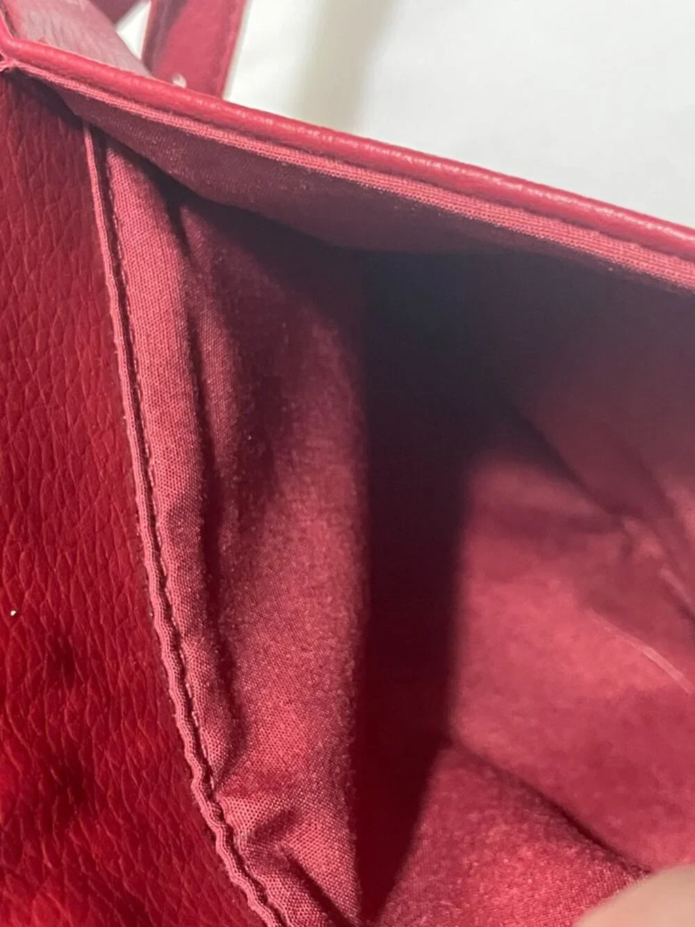 Kenneth Cole Reaction Red Crossbody Bag Faux Leather Adjustable Strap Purse